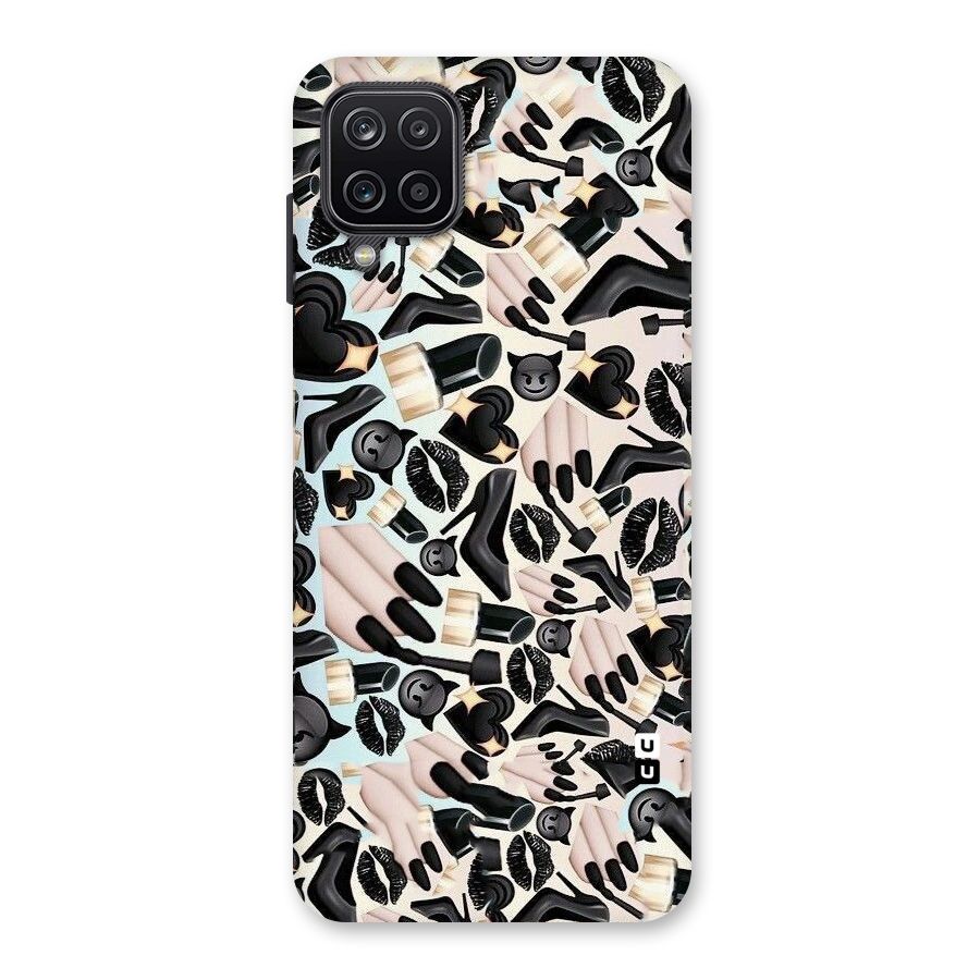 All Black Love Back Case for Galaxy A12