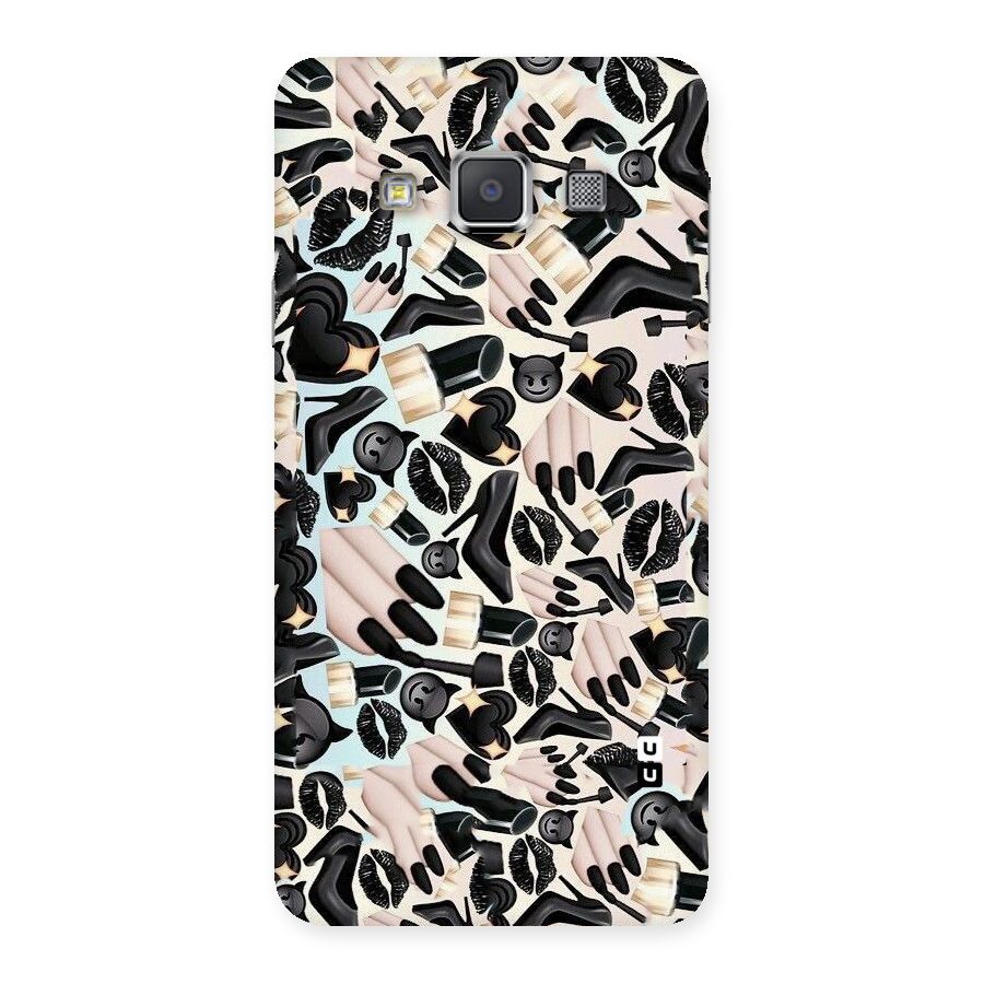 All Black Love Back Case for Galaxy A3