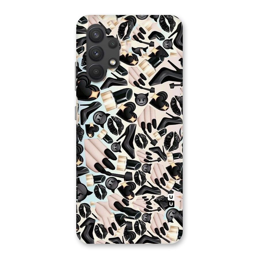 All Black Love Back Case for Galaxy A32