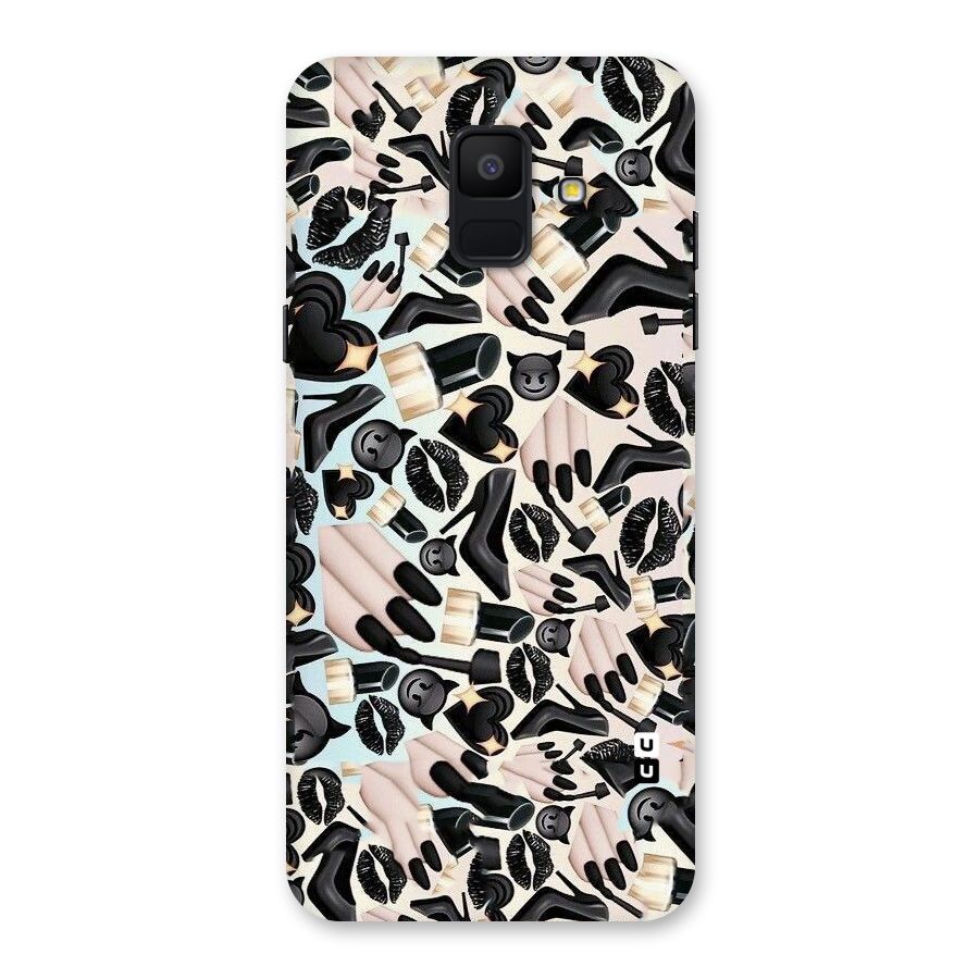 All Black Love Back Case for Galaxy A6 (2018)