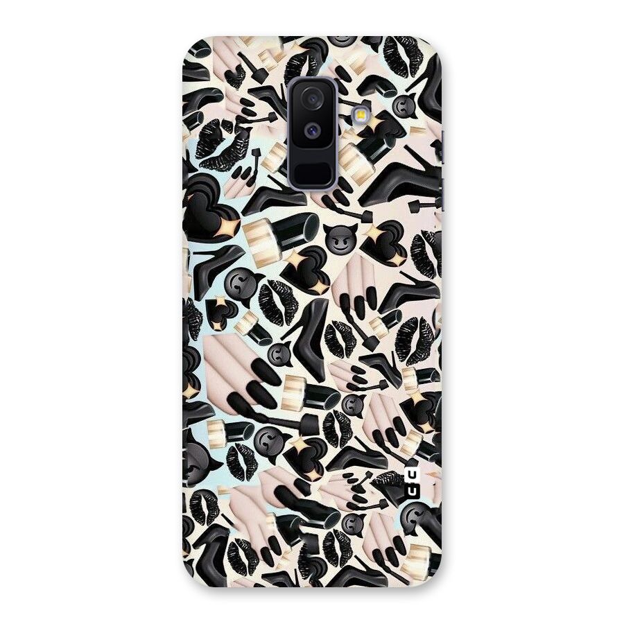 All Black Love Back Case for Galaxy A6 Plus