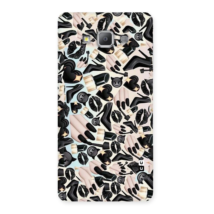 All Black Love Back Case for Galaxy A7