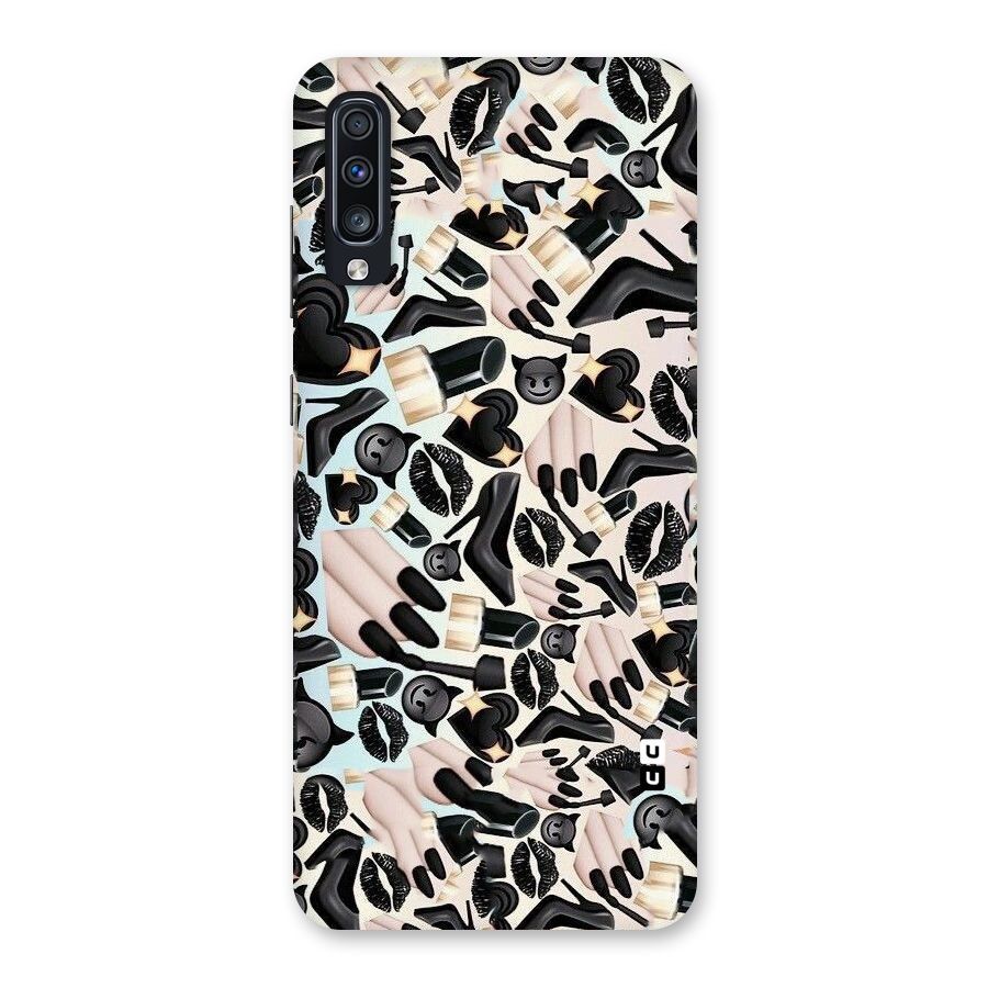 All Black Love Back Case for Galaxy A70