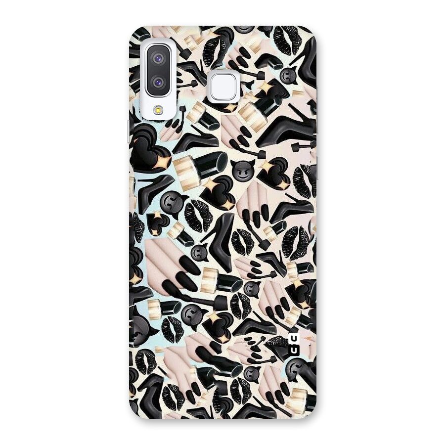 All Black Love Back Case for Galaxy A8 Star