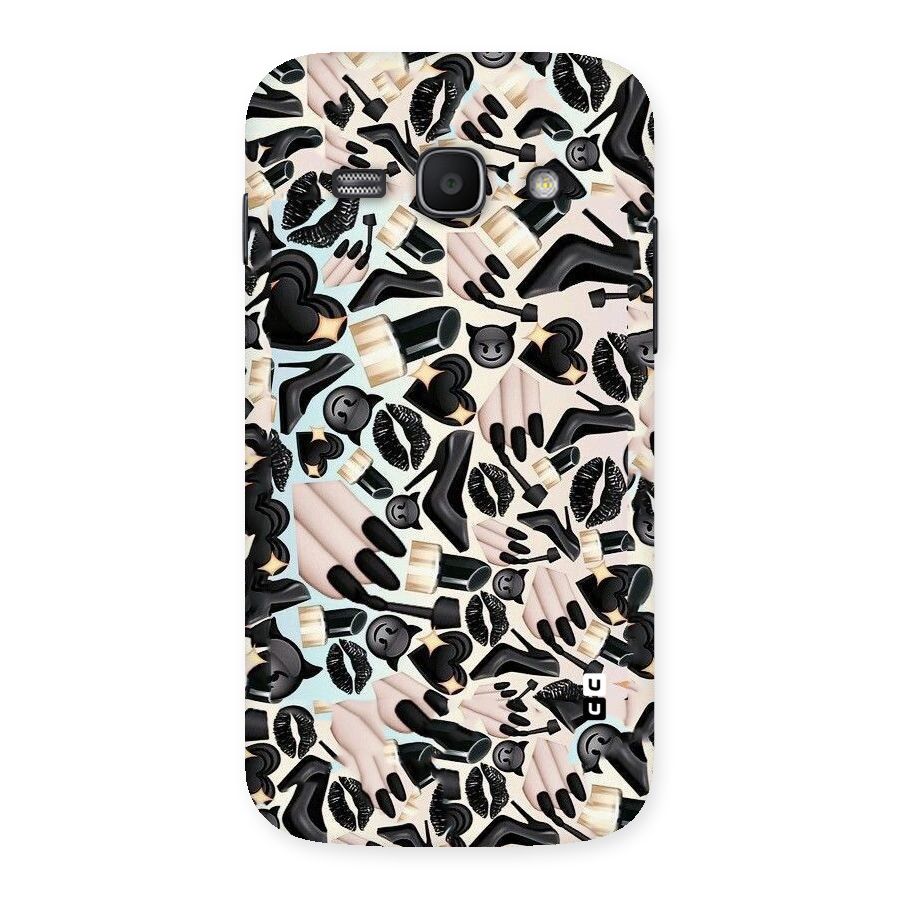 All Black Love Back Case for Galaxy Ace 3