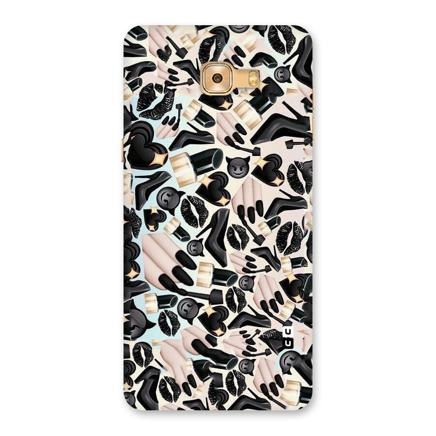 All Black Love Back Case for Galaxy C9 Pro