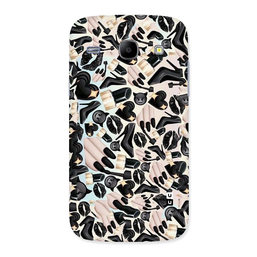 All Black Love Back Case for Galaxy Core