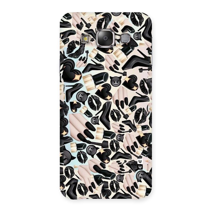 All Black Love Back Case for Galaxy E7