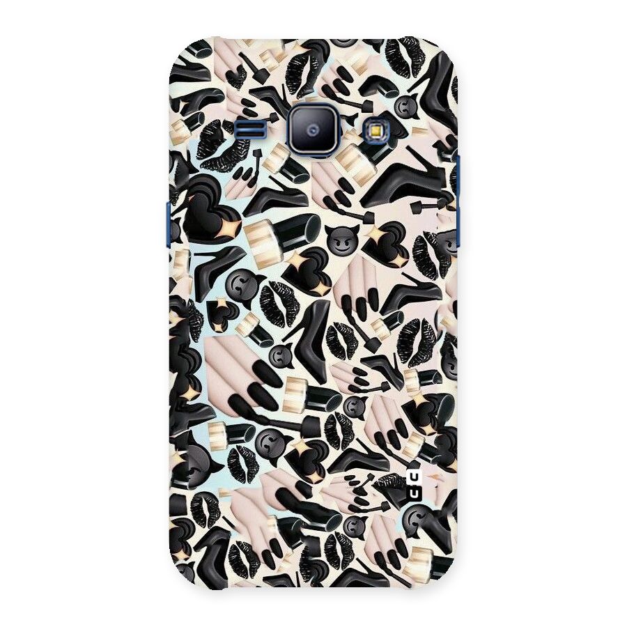 All Black Love Back Case for Galaxy J1