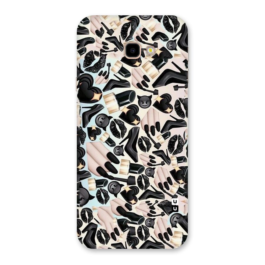 All Black Love Back Case for Galaxy J4 Plus