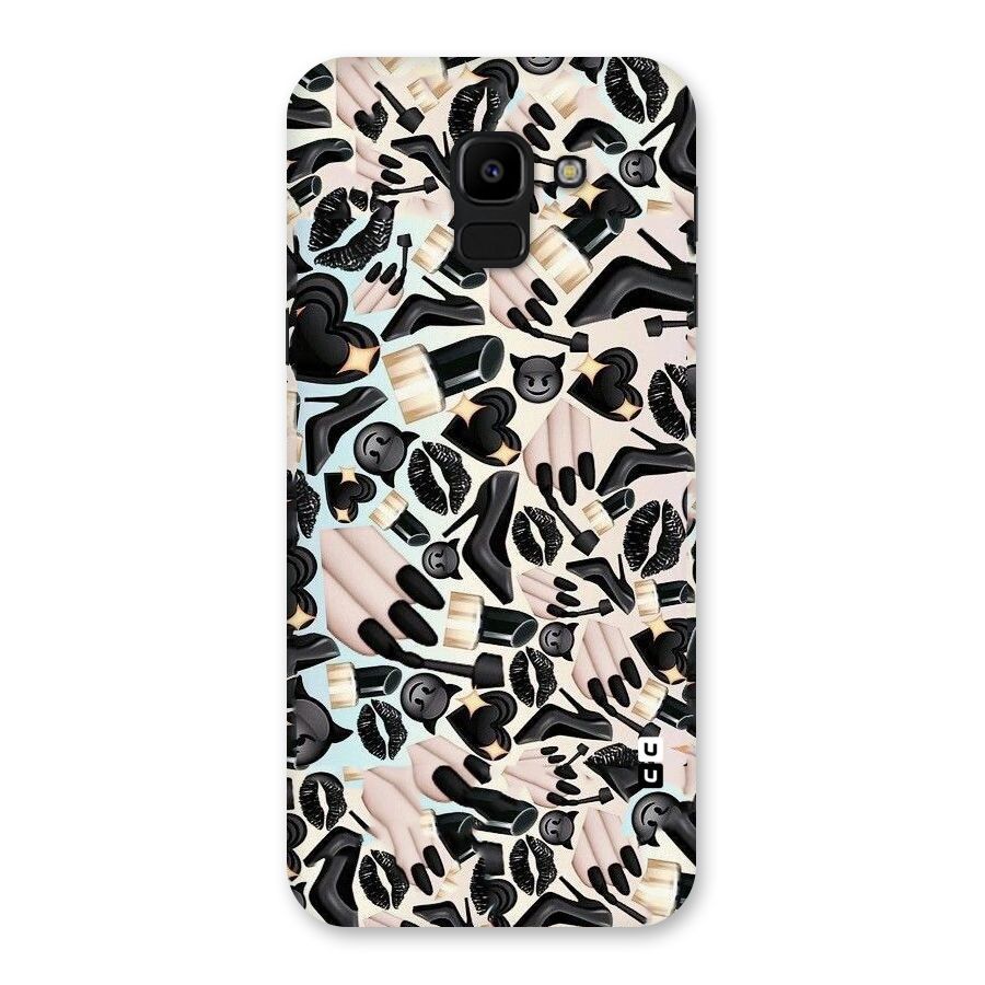 All Black Love Back Case for Galaxy J6