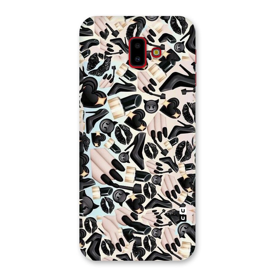 All Black Love Back Case for Galaxy J6 Plus