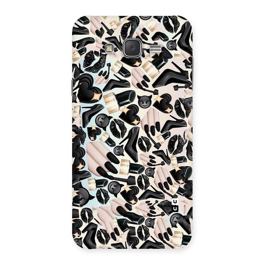 All Black Love Back Case for Galaxy J7