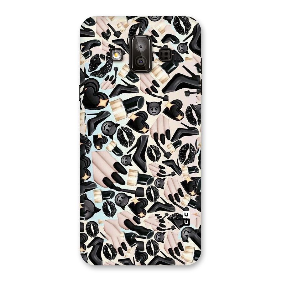 All Black Love Back Case for Galaxy J7 Duo