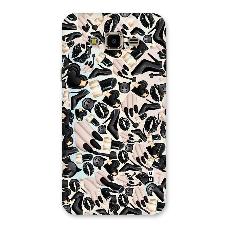 All Black Love Back Case for Galaxy J7 Nxt