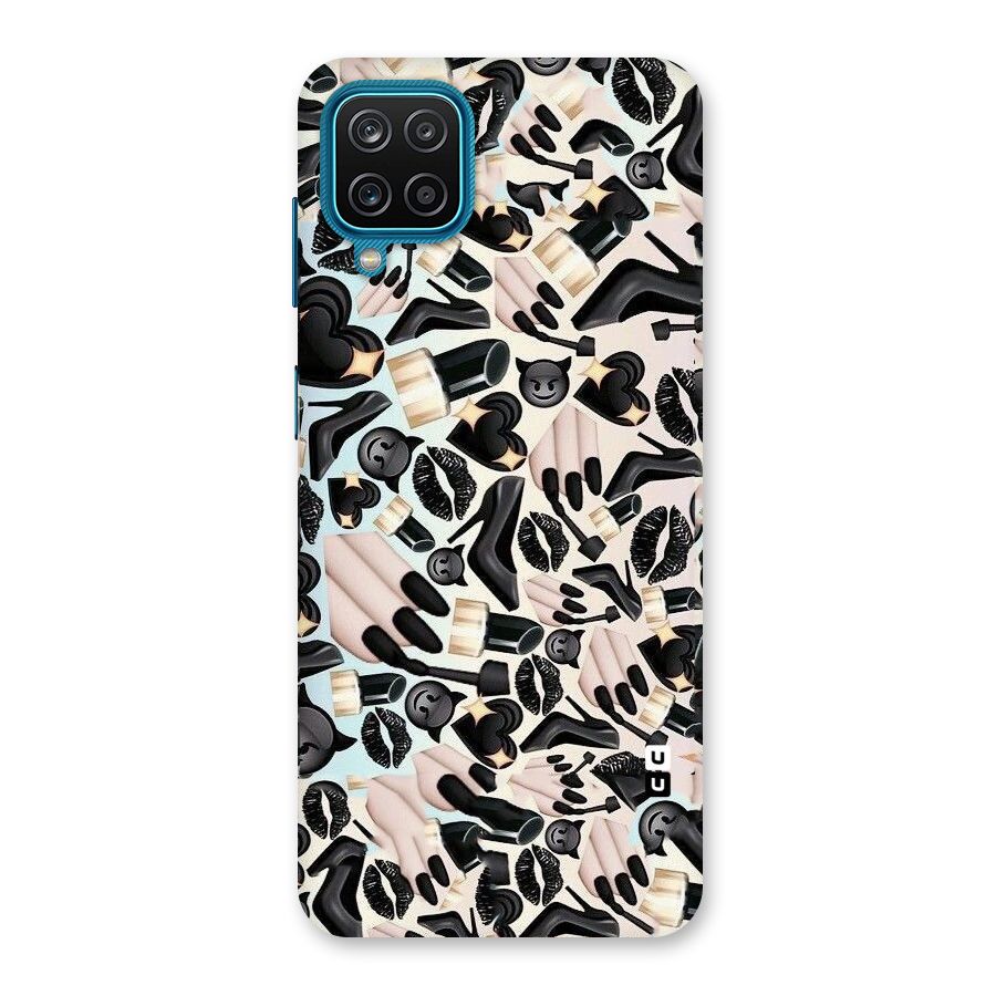 All Black Love Back Case for Galaxy M12