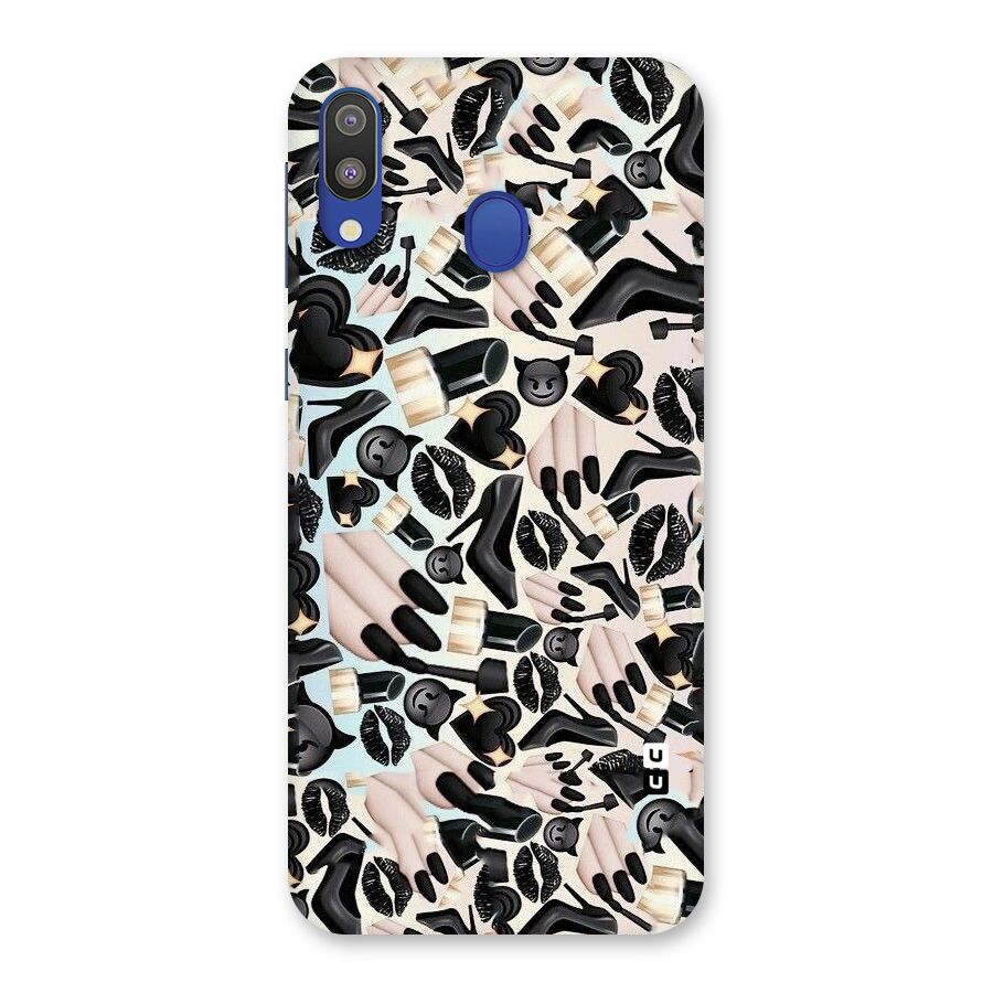 All Black Love Back Case for Galaxy M20