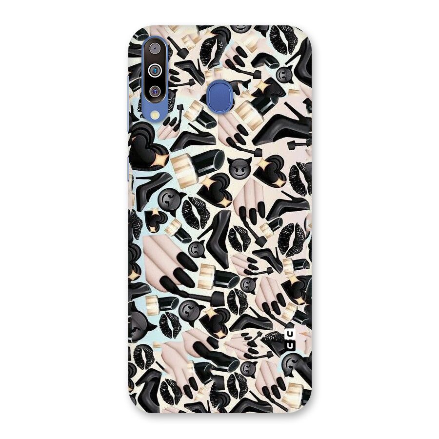 All Black Love Back Case for Galaxy M30