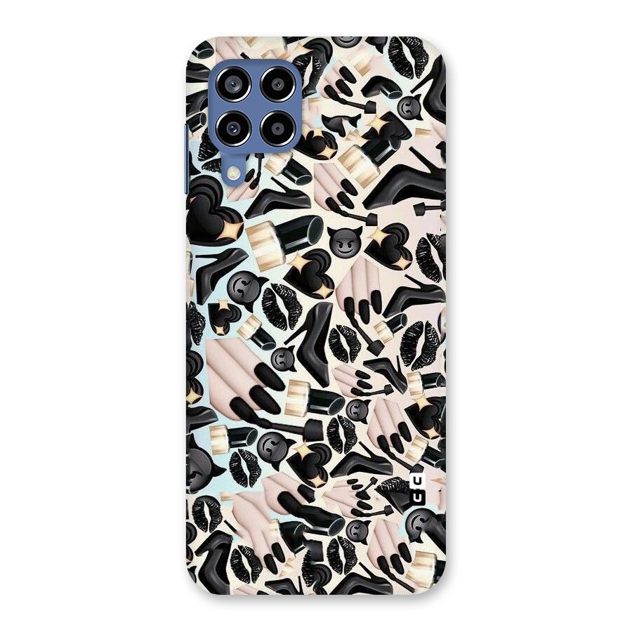 All Black Love Back Case for Galaxy M53 5G
