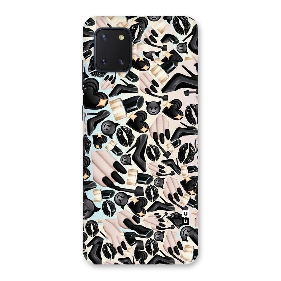 All Black Love Back Case for Galaxy Note 10 Lite