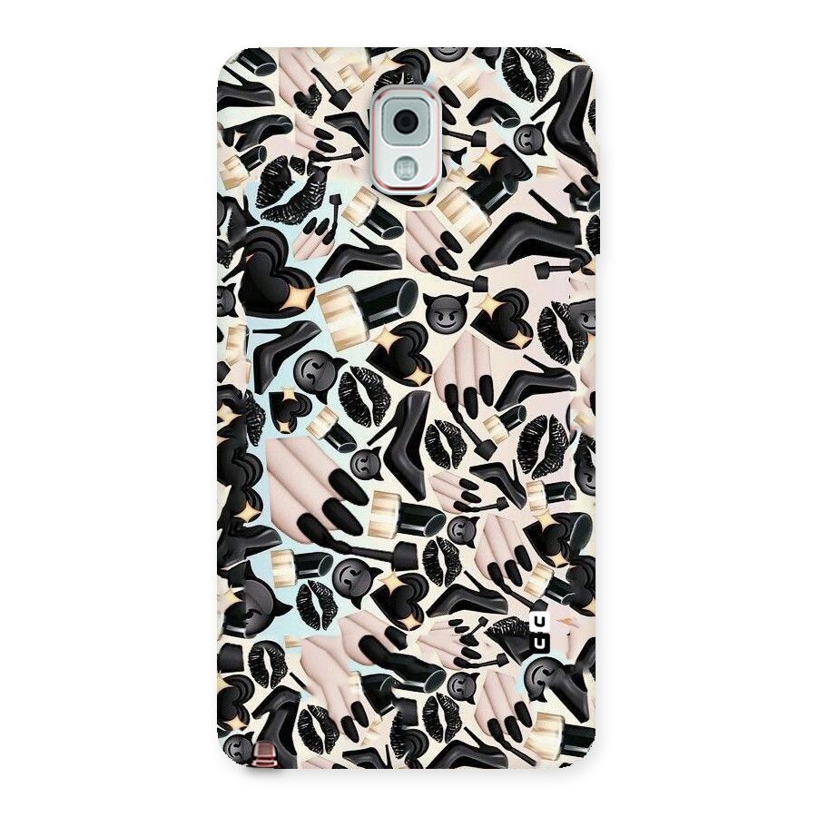 All Black Love Back Case for Galaxy Note 3