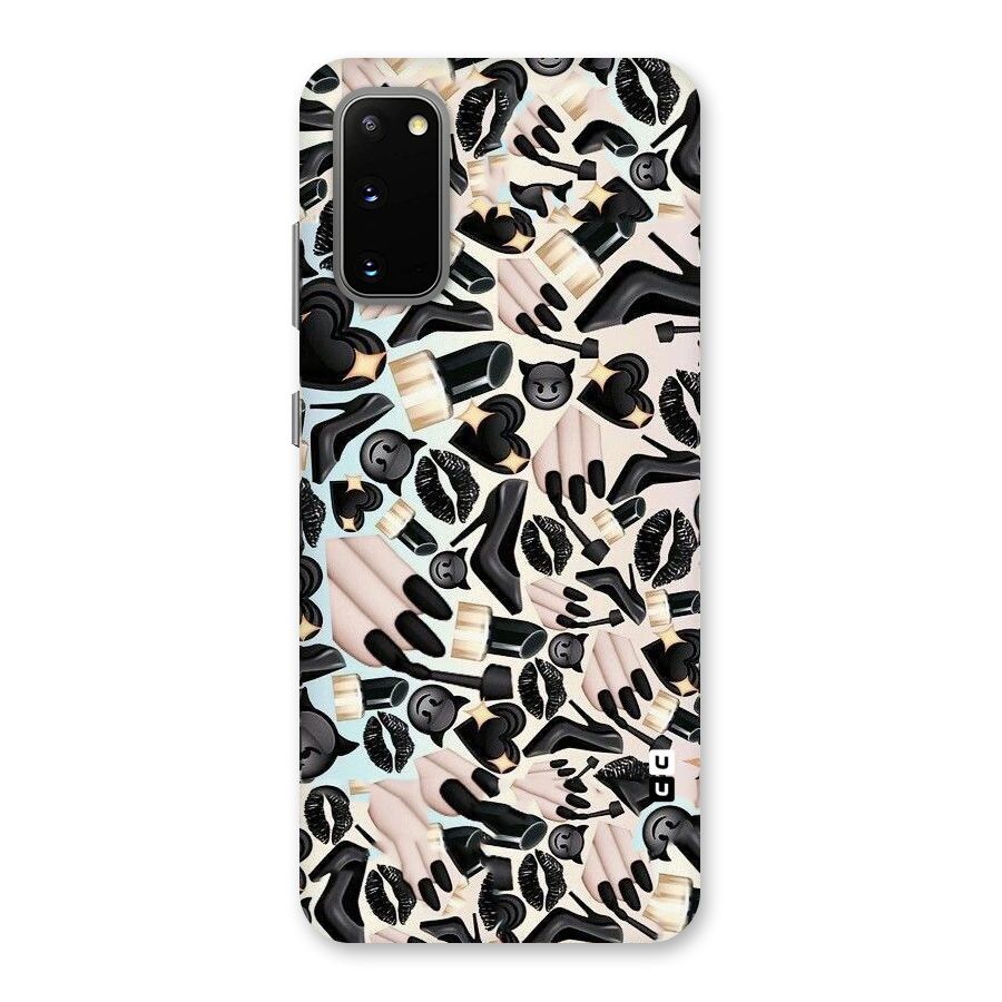 All Black Love Back Case for Galaxy S20