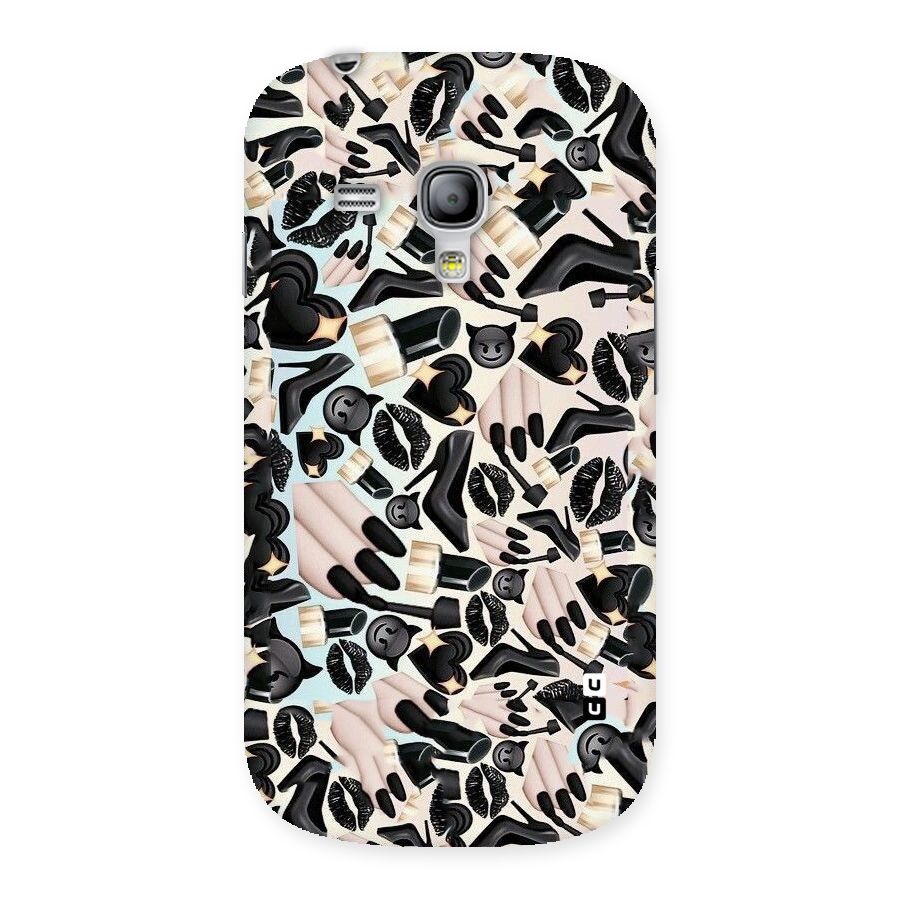 All Black Love Back Case for Galaxy S3 Mini