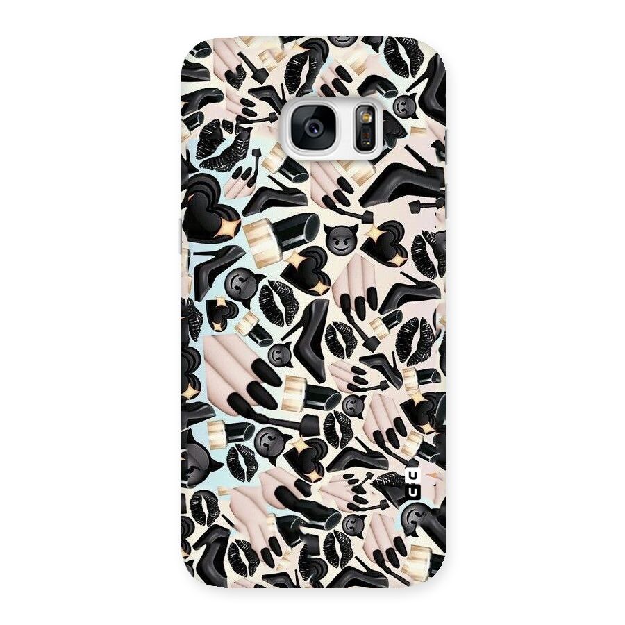 All Black Love Back Case for Galaxy S7 Edge