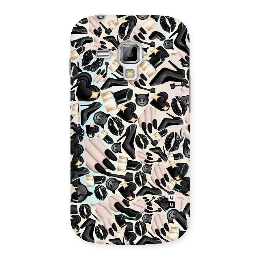 All Black Love Back Case for Galaxy S Duos