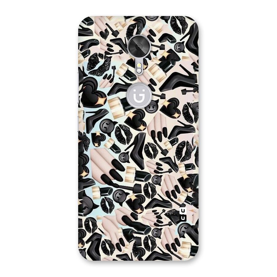 All Black Love Back Case for Gionee A1