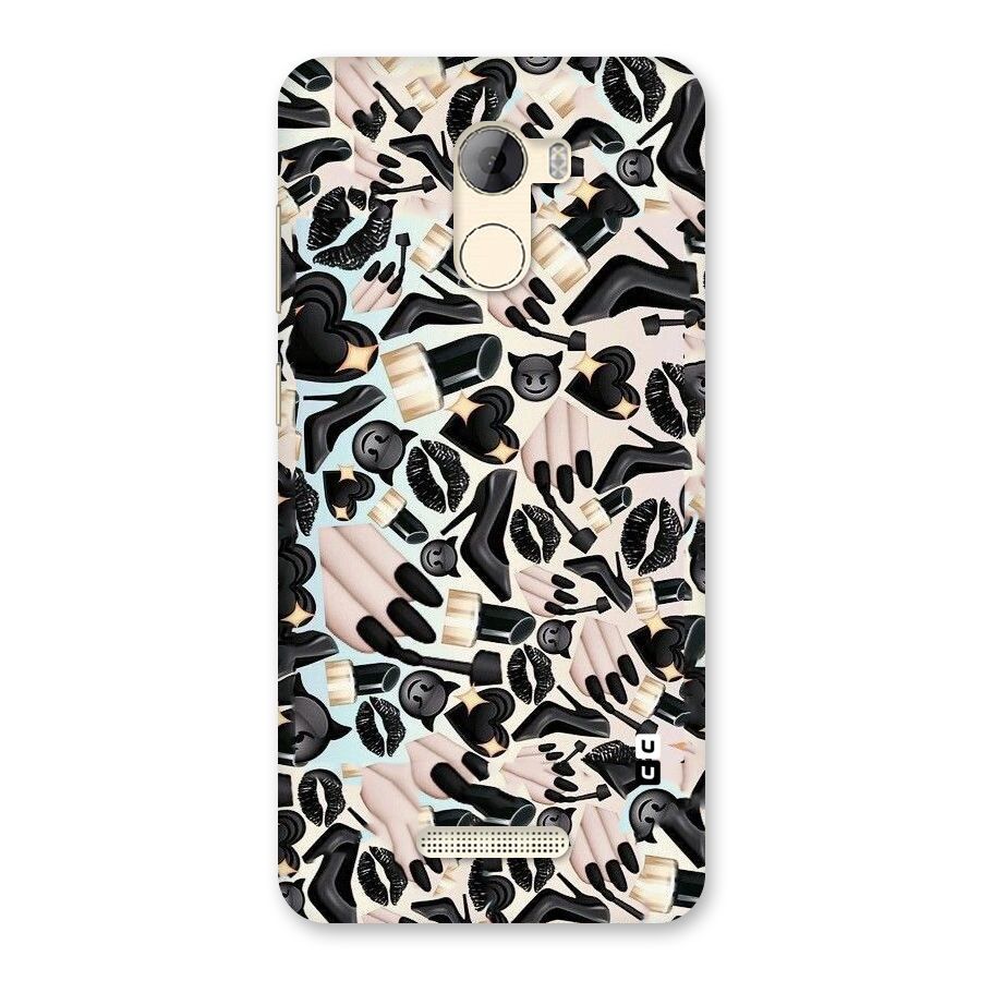 All Black Love Back Case for Gionee A1 LIte
