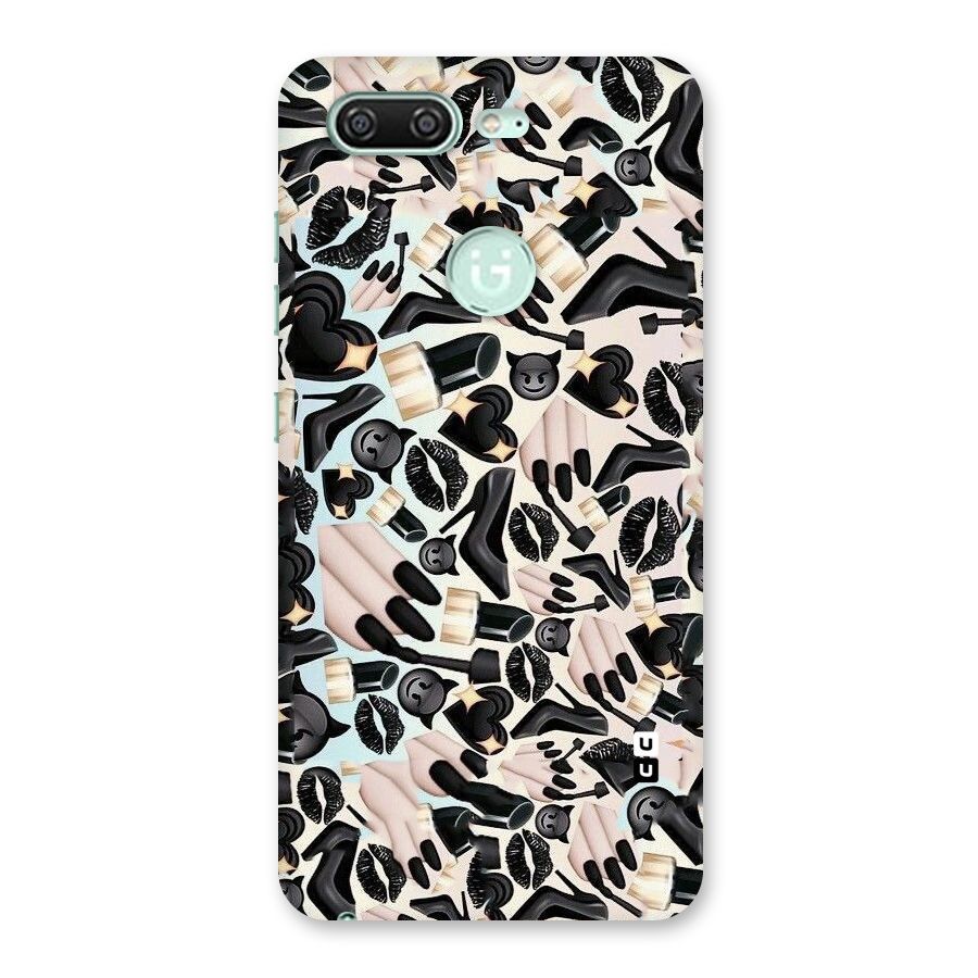 All Black Love Back Case for Gionee S10