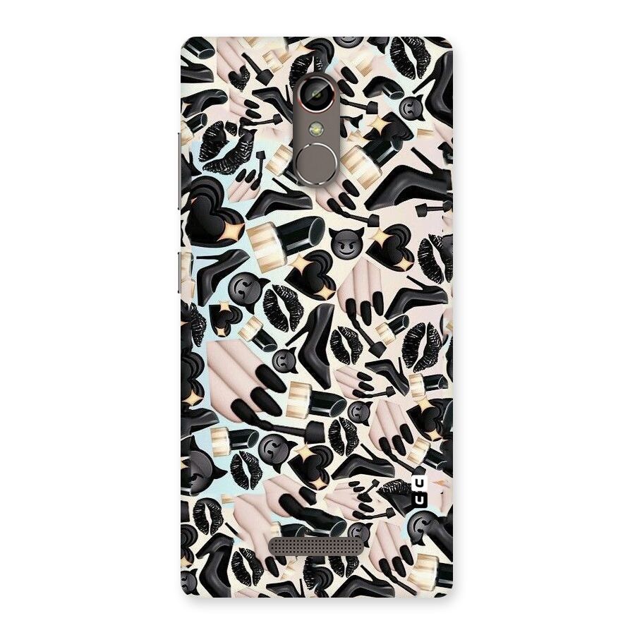 All Black Love Back Case for Gionee S6s
