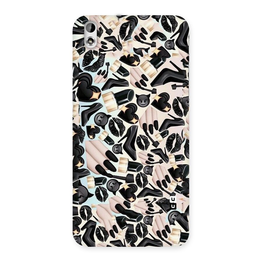All Black Love Back Case for HTC Desire 816g