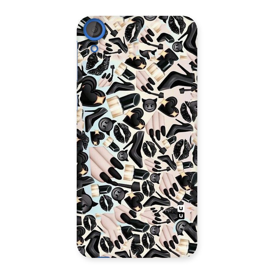 All Black Love Back Case for HTC Desire 820