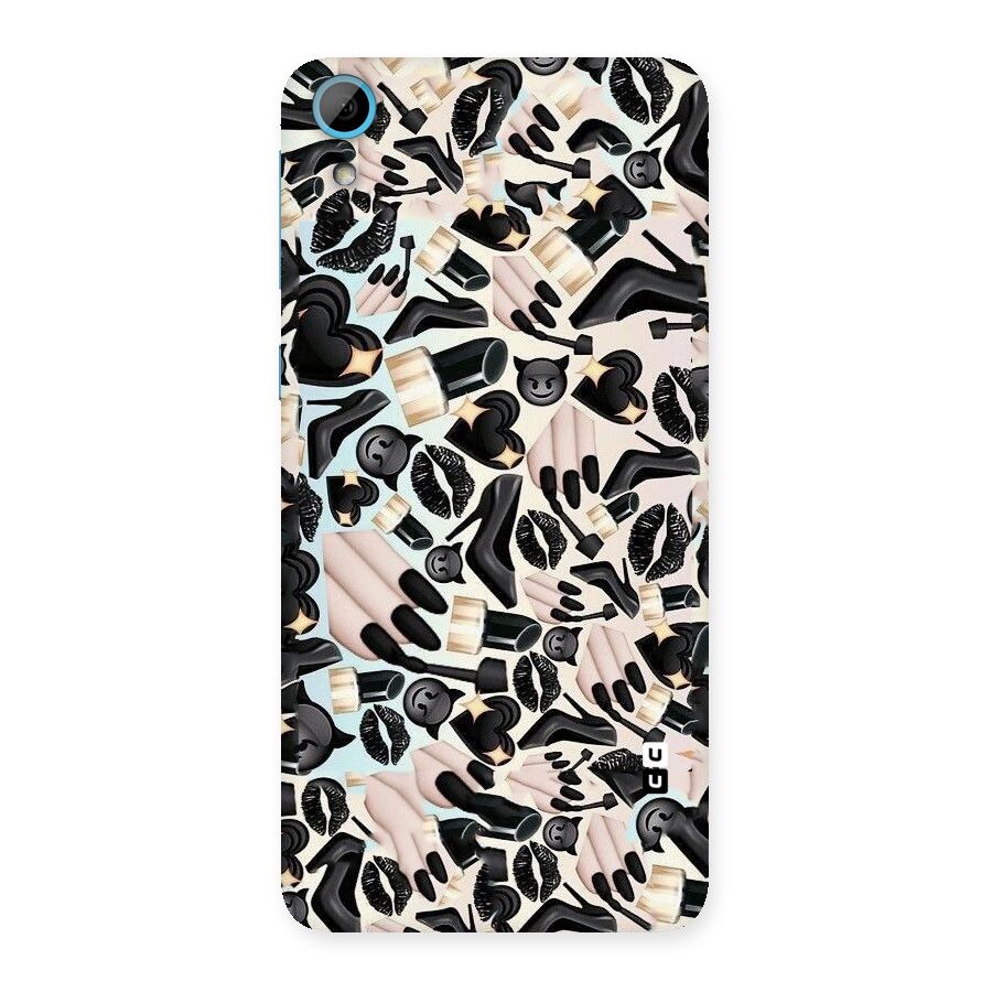 All Black Love Back Case for HTC Desire 826