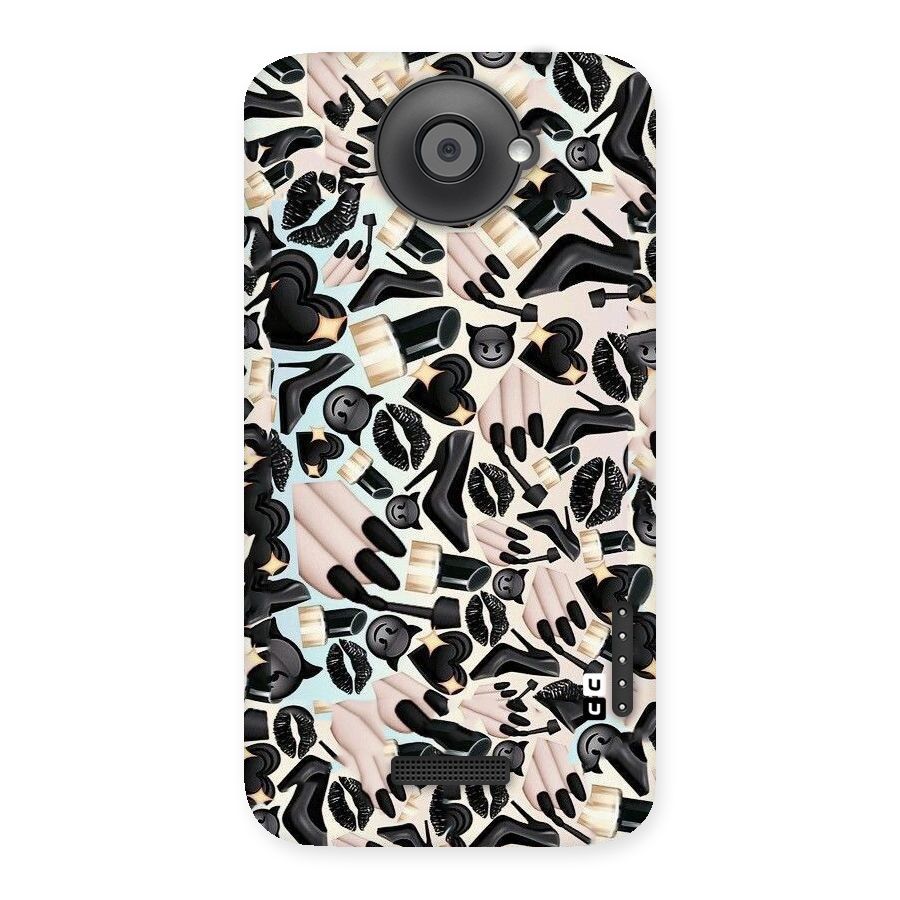 All Black Love Back Case for HTC One X