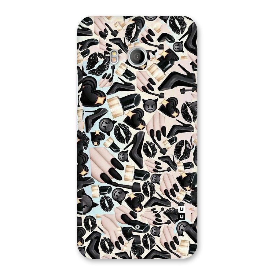 All Black Love Back Case for HTC U11