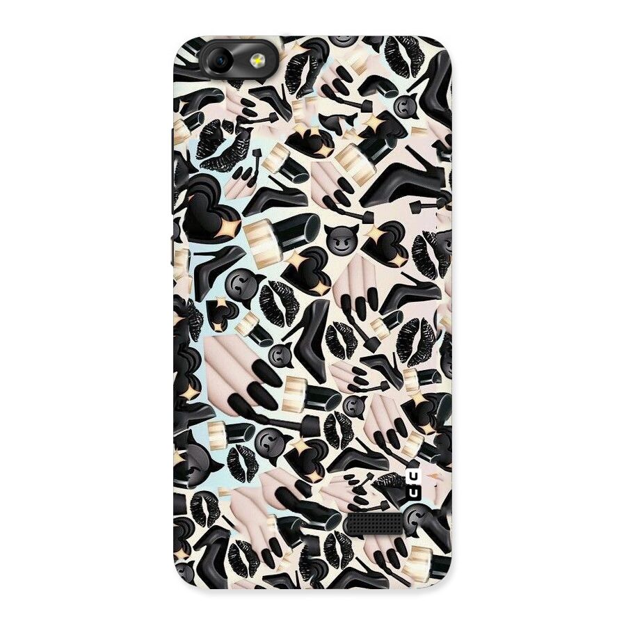 All Black Love Back Case for Honor 4C