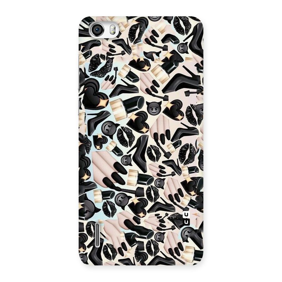All Black Love Back Case for Honor 6