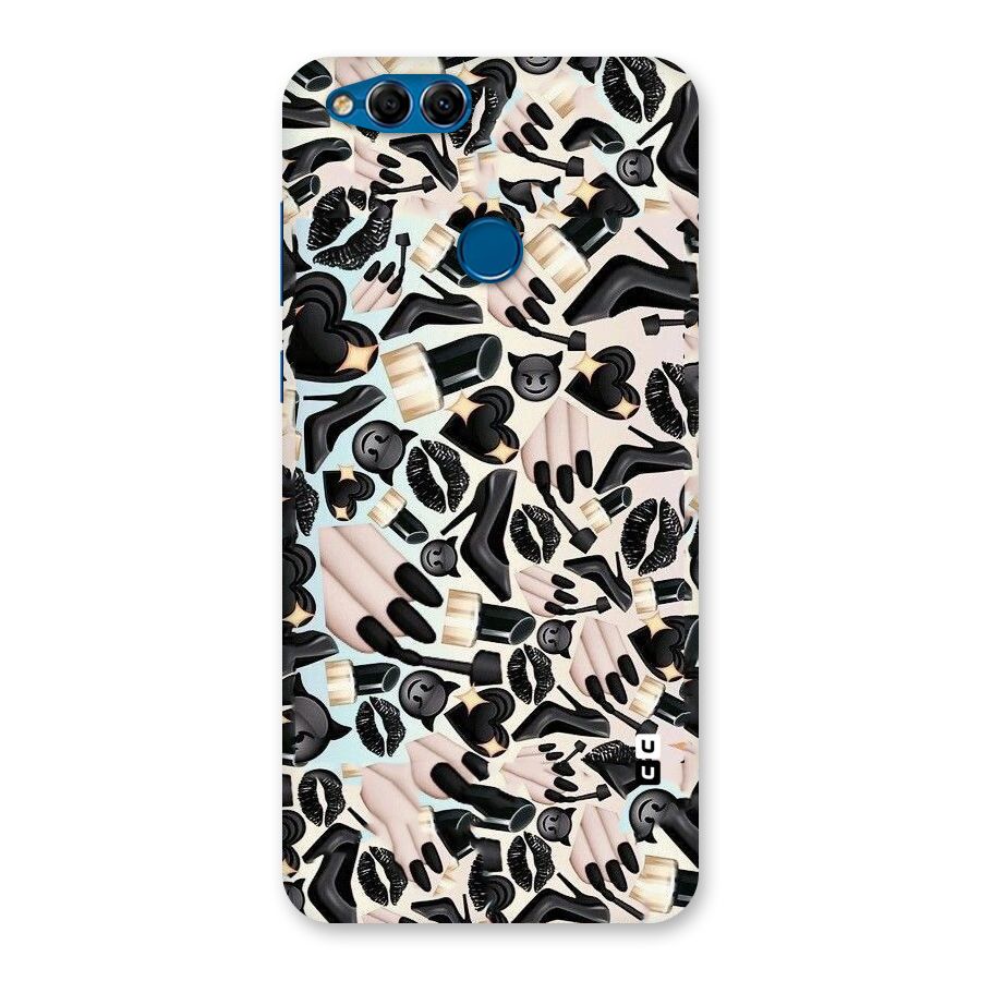 All Black Love Back Case for Honor 7X