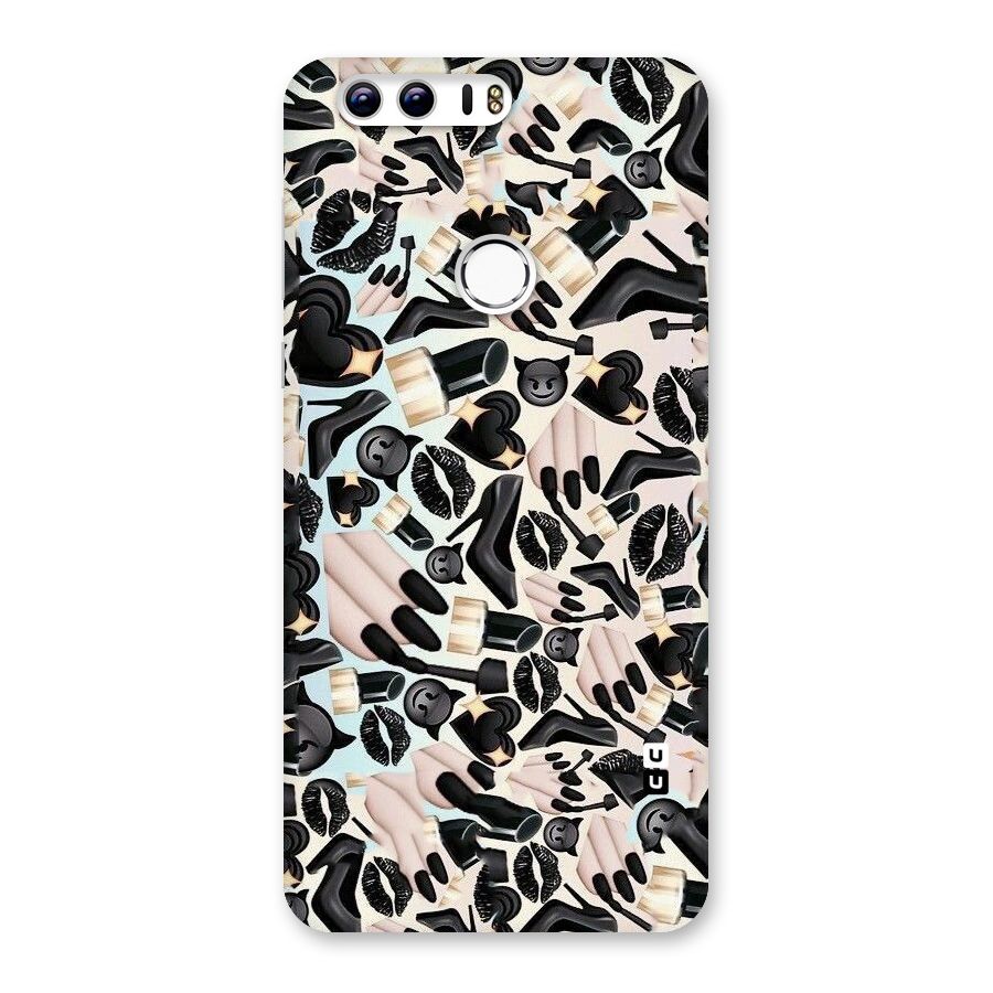 All Black Love Back Case for Honor 8