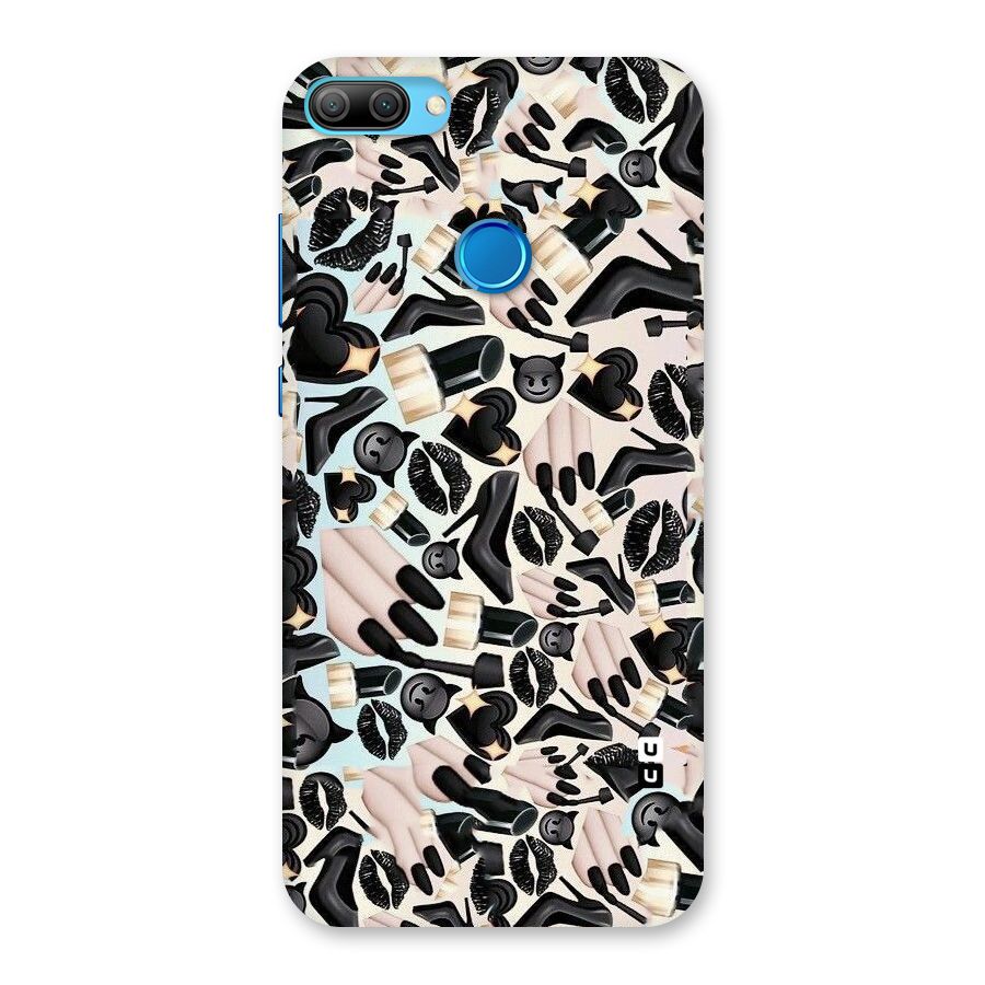 All Black Love Back Case for Honor 9N