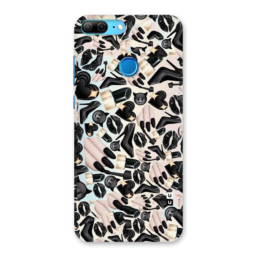 All Black Love Back Case for Honor 9 Lite