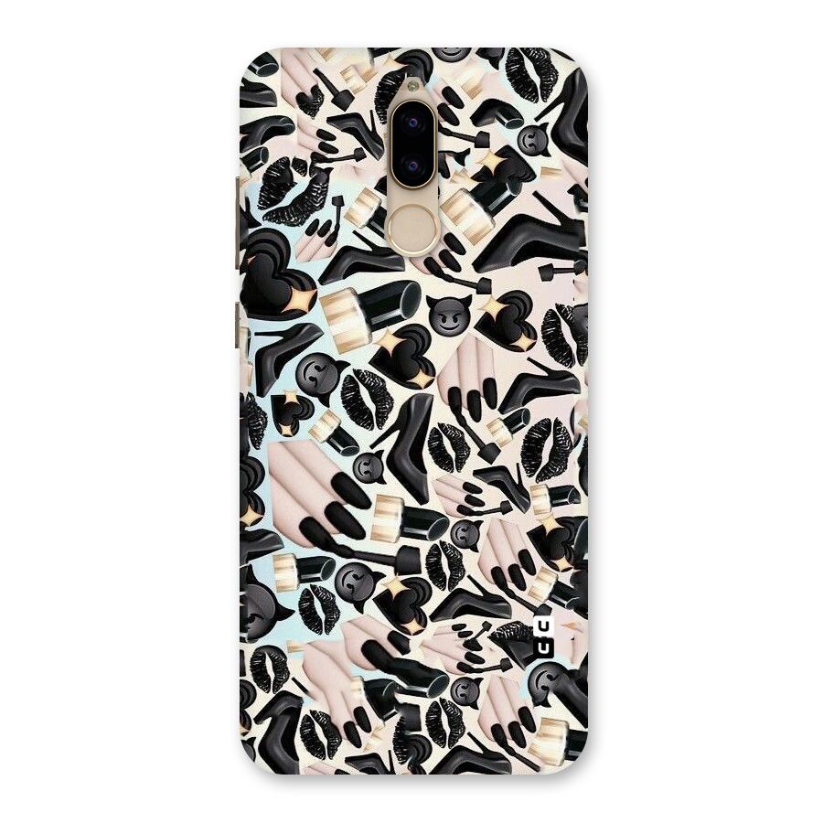 All Black Love Back Case for Honor 9i
