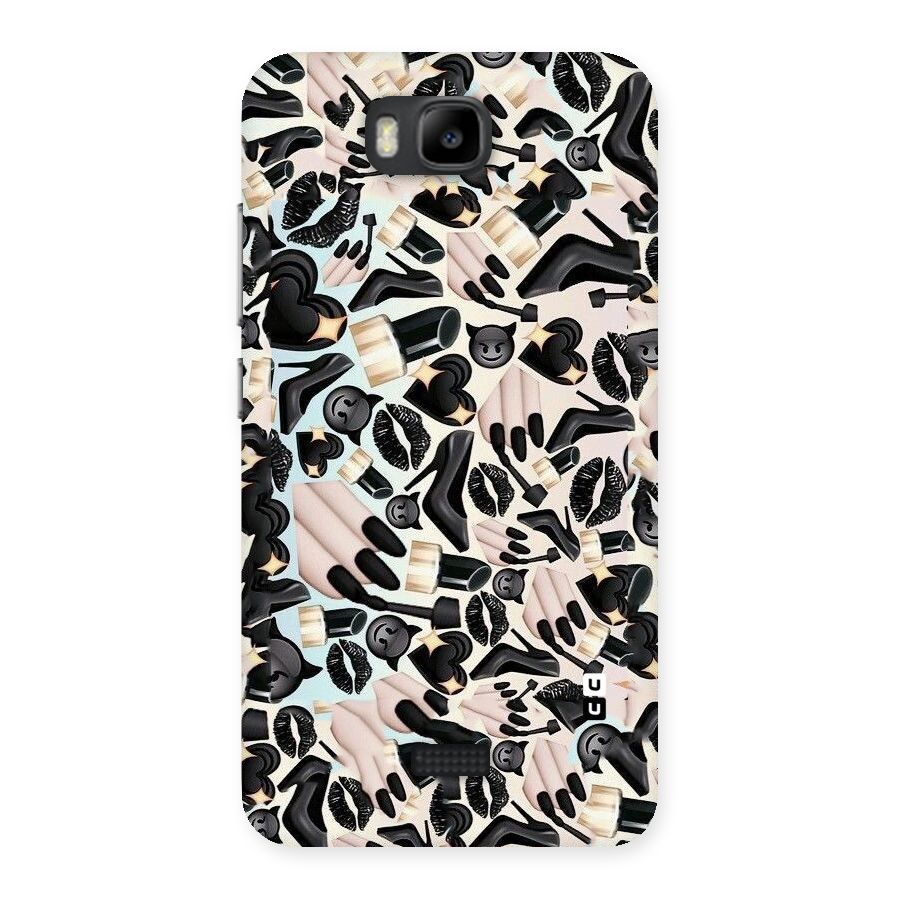 All Black Love Back Case for Honor Bee