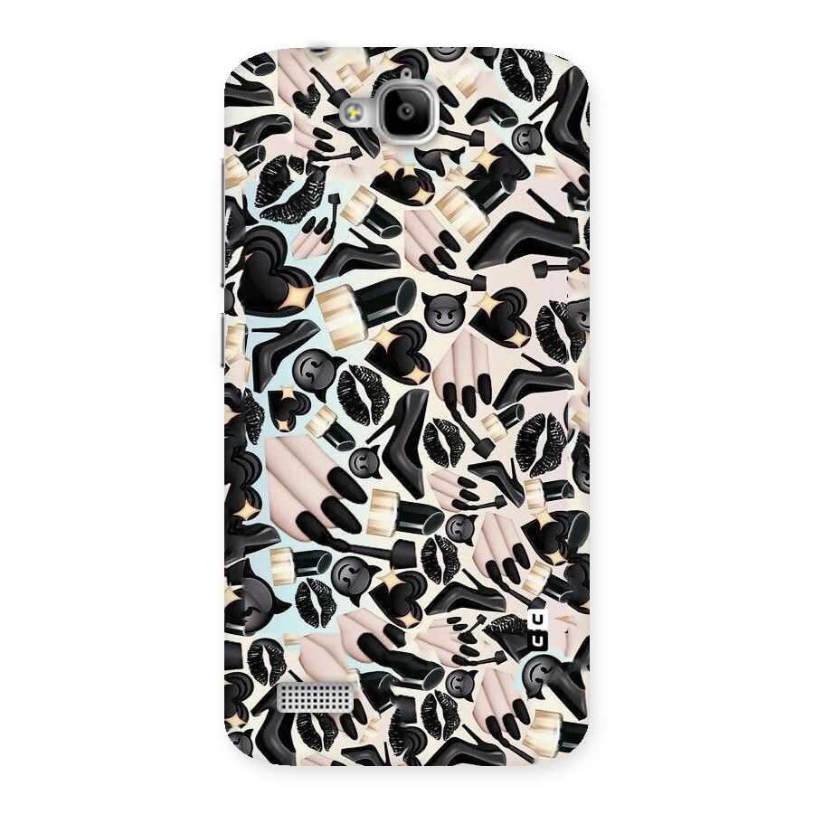 All Black Love Back Case for Honor Holly