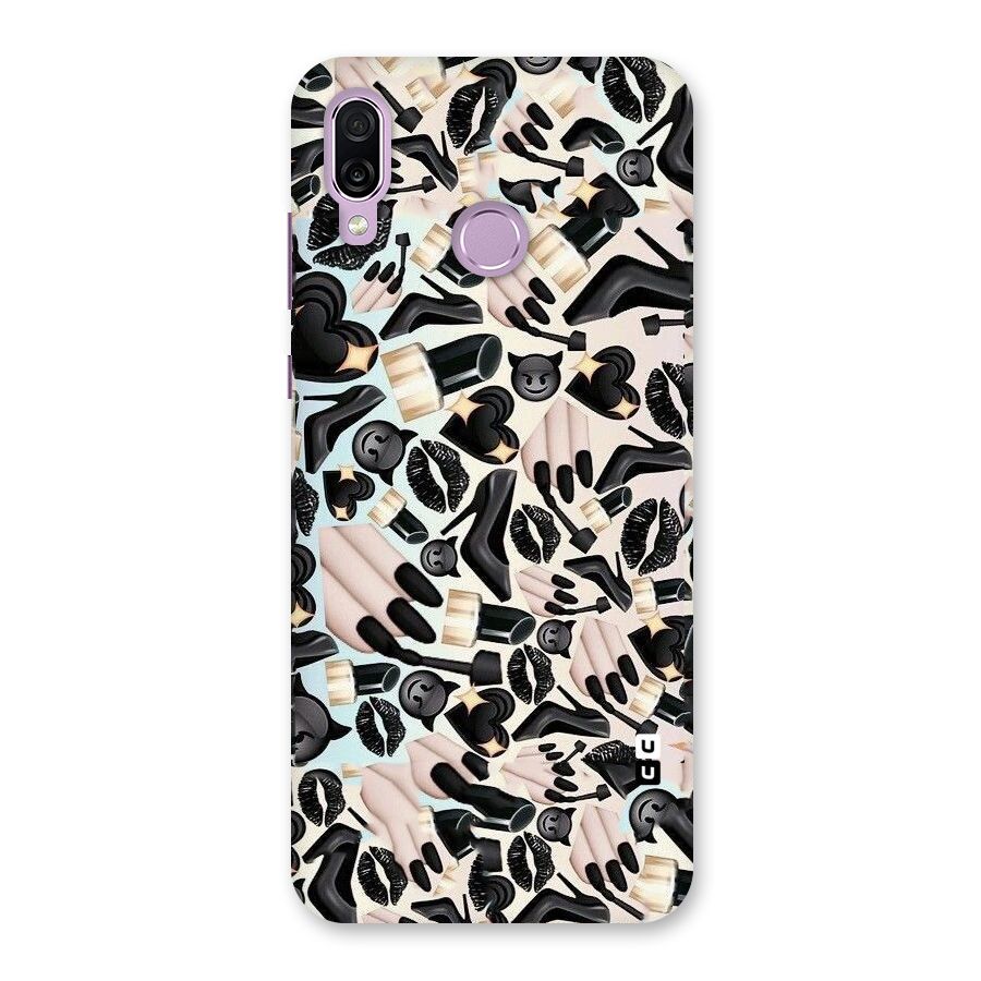 All Black Love Back Case for Honor Play