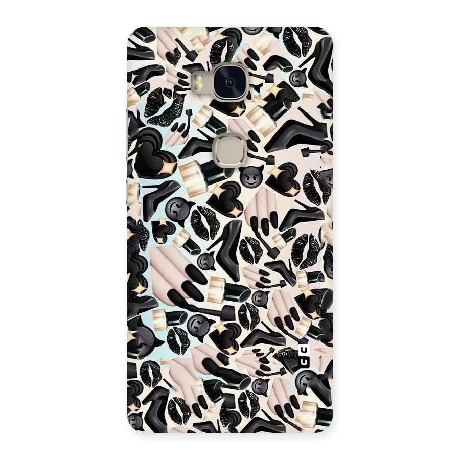 All Black Love Back Case for Huawei Honor 5X