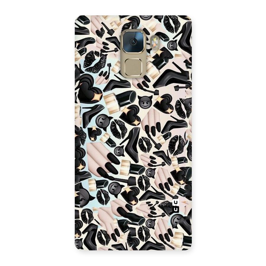 All Black Love Back Case for Huawei Honor 7